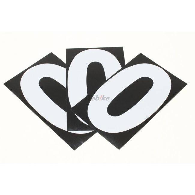 KITACO キタコ ゼッケンステッカー 白／大 ゼッケン番号：0 ゼッケンナンバー 外装 | KITACO | 06