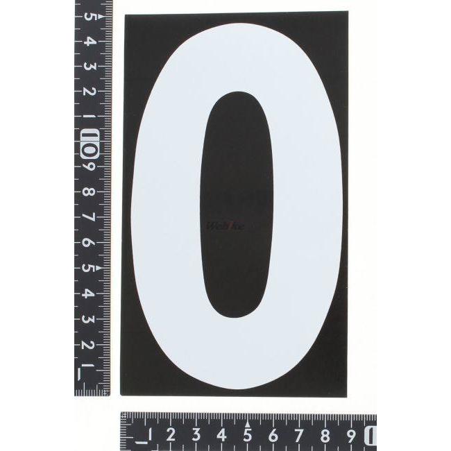 KITACO キタコ ゼッケンステッカー 白／大 ゼッケン番号：0 ゼッケンナンバー 外装 | KITACO | 08