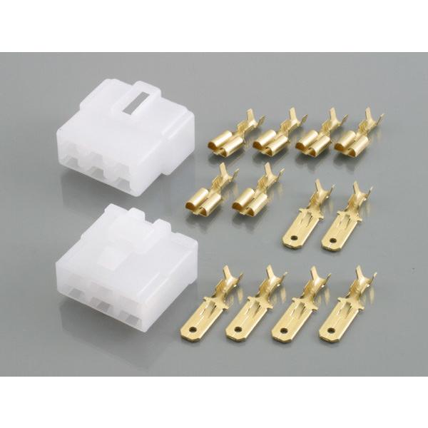 K-CON キタココンビニパーツ コネクターセット タイプ：250型／6極(カプラー色：白) コネクター・カプラー スイッチ・ハーネス関係 電装系 | ブランド登録なし