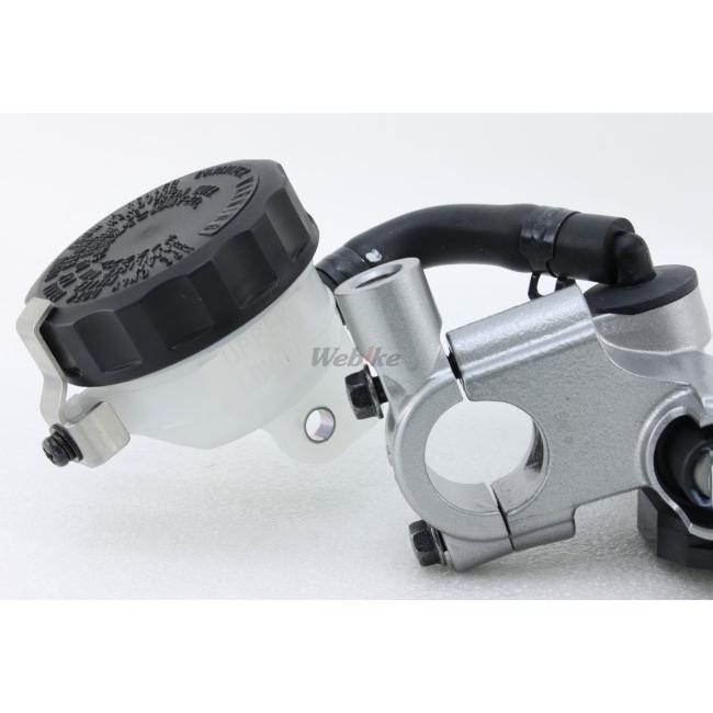 NISSIN ニッシン 【ショートレバー】ブレーキマスターシリンダーキット【横型 1/2インチ／タンク別体式】 本体：シルバー×レバー：バフクリア ブレーキ_12