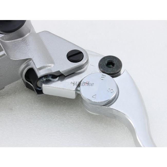 NISSIN ニッシン 【ショートレバー】ブレーキマスターシリンダーキット【横型 1/2インチ／タンク別体式】 本体：シルバー×レバー：バフクリア ブレーキ_15