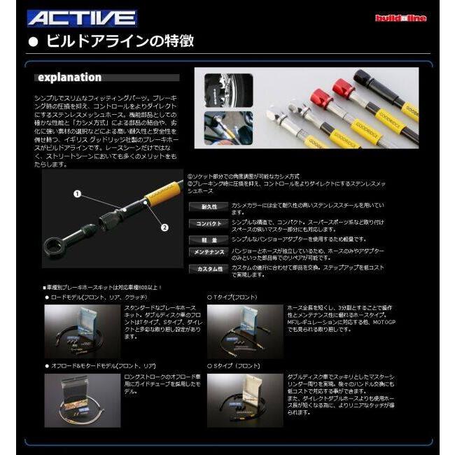 GOODRIDGE - グッドリッジ ビルドアライン 車種別ブレーキホースキット 配管色合い：せつ然たる ゼファー400 KAWASAKI カワサキ ブレーキホース・クラッチホース