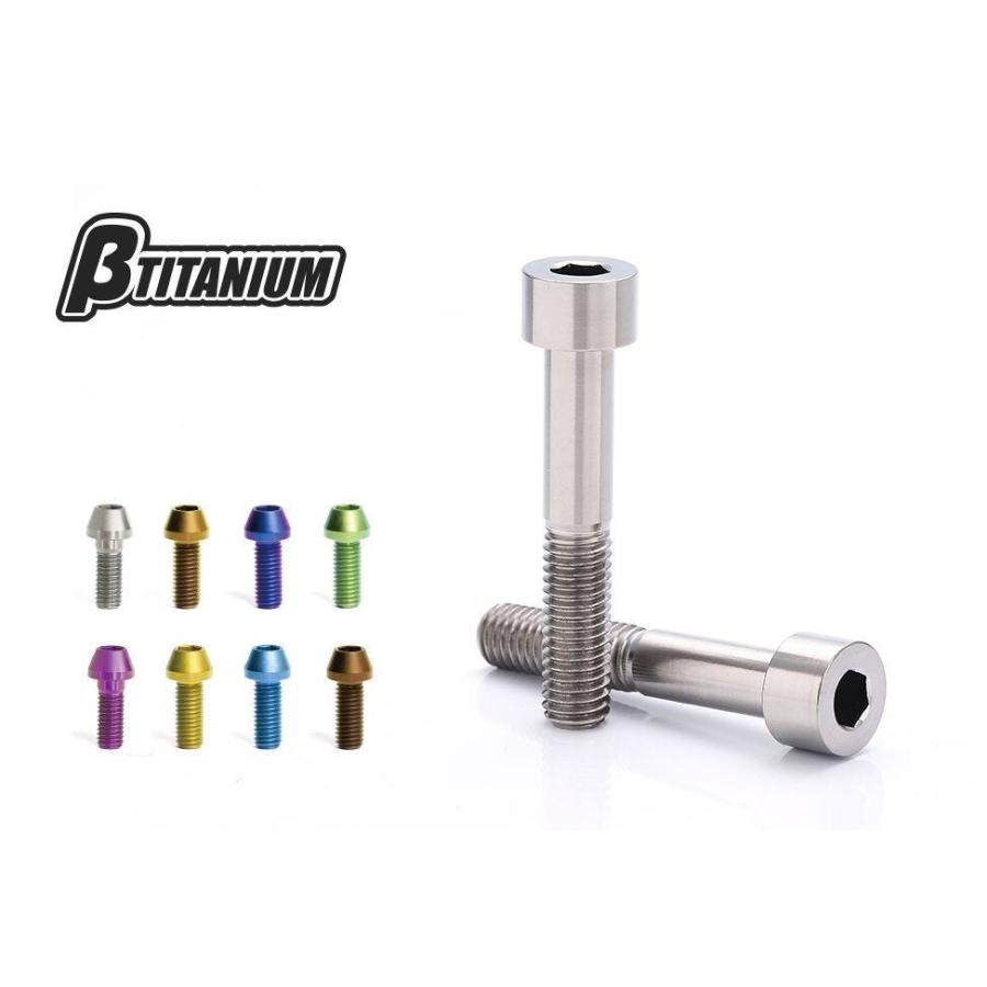 βTITANIUM ベータチタニウム ストレートキャップチタンボルト M6 マジョーラブルー 長さ：20mm 汎用ボルト・ネジ | βTITANIUM