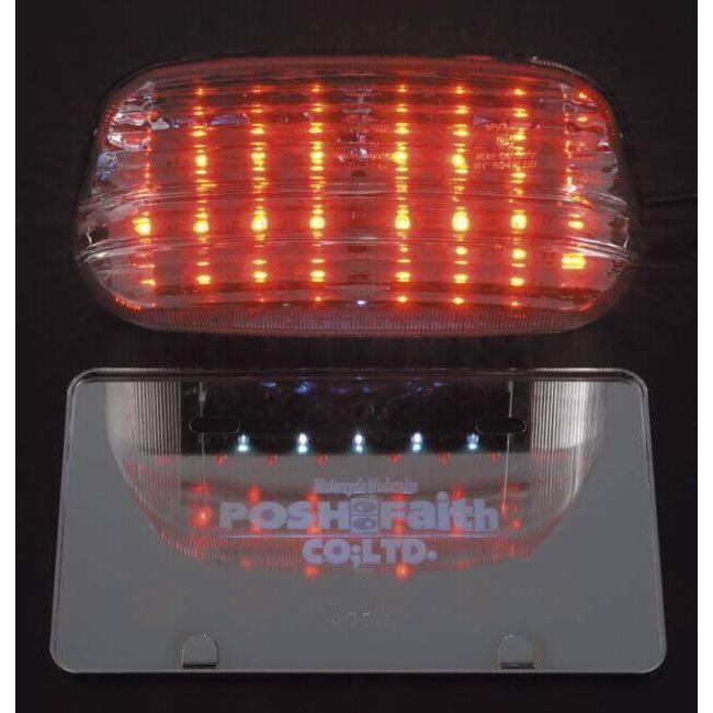 美品POSH ポッシュ　XJR400 XJR1300 スモーククリアテールランプ POSH（ポッシュ） POSH Faith フェイス LEDテールランプユニット