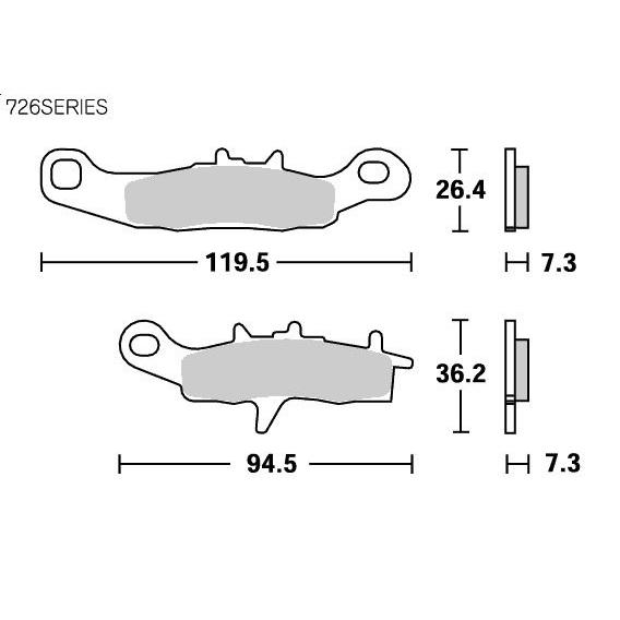 SBS エスビーエス オフロードシンター 726SI ブレーキパッド RM85 RM85L KX80 KX80-2 KX85 KX85-2 KX100 KX112 SUPER SHERPA SUZUKI スズキ KAWASAKI カワサキ | ブランド登録なし | 02