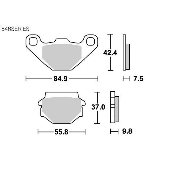 SBS エスビーエス オフロードシンター 546SI ブレーキパッド KDX200 KDX200R KDX200SR KX125 LC4 350 KAWASAKI カワサキ KTM ブレーキ | ブランド登録なし | 02