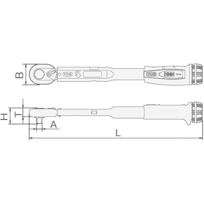 TONE（トネ） プレセット形トルクレンチ(ダイレクトセットタイプ) 差込