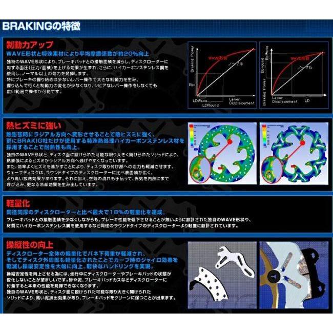 BRAKING ブレーキング ウェーブディスク NSF100 NSRミニ NSR50 NSR80 XR100モタード XR50モタード HONDA ホンダ ブレーキディスクローター ブレーキ | BRAKING | 02