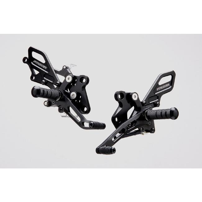 NO.2996　Ｎｉｎｊａ２５０Ｒ（ニンジャ２５０Ｒ） エアロカウル　ＨＩＤライト　バックステップ　ブラック　☆彡 STRIKER（ストライカー） STEP KIT[ストライカーステップキット