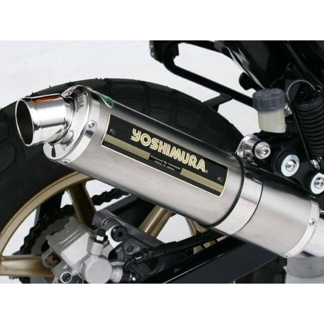 つ*と様 ヨシムラ 機械曲げ チタンサイクロン カーボンカバー エイプ50（AC ヨシムラ（YOSHIMURA） 機械曲チタンサイクロン TT （チタンカバー