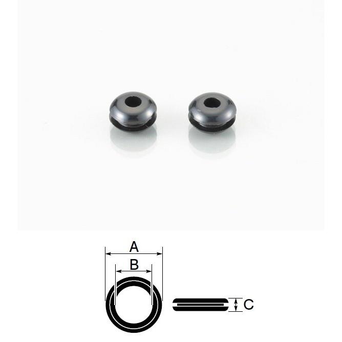 K-CON キタココンビニパーツ グロメット（PVC） A：8.5mm×B：3.0mm× C：4.7mm／適合(下穴:φ5.5/板厚:1.5mm-2mm) 防振ゴム | ブランド登録なし