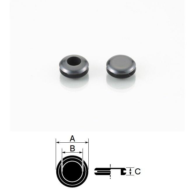K-CON キタココンビニパーツ グロメット（PVC） A：10.2mm×B：5.0mm× C：4.4mm／適合(下穴:φ7/板厚:1.5mm-2mm) 防振ゴム | ブランド登録なし