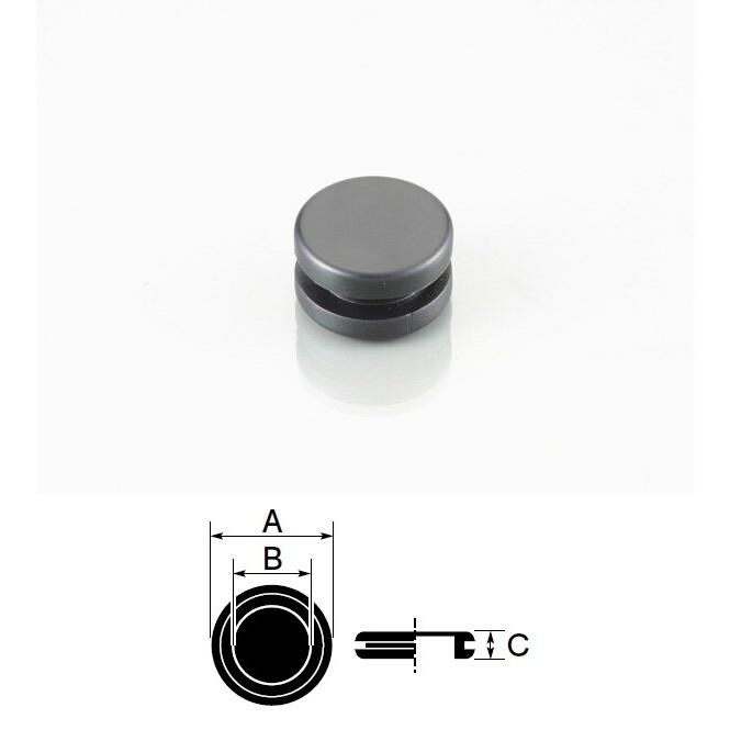 K-CON キタココンビニパーツ グロメット（PVC） A：15.5mm×B：7.8mm×C：9.0mm／適合(下穴:φ11/板厚:2.5mm-3mm) 防振ゴム | ブランド登録なし