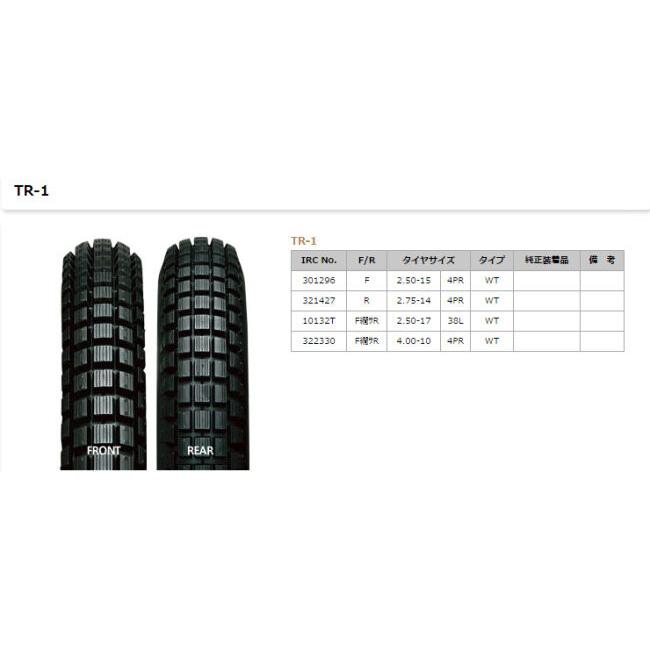 IRC アイアールシー TR-1 【2.50-17 38L WT】 タイヤ HONDA ホンダ
