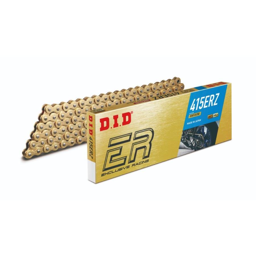 DID ダイドー ERシリーズチェーン 415ERZ ゴールド 【クリップ(RJ)ジョイント付属】 リンク数：122 NSF250R RS125 TZ125 チョイノリ 50RS CLASSIC 50 SX MINI | D.I.D