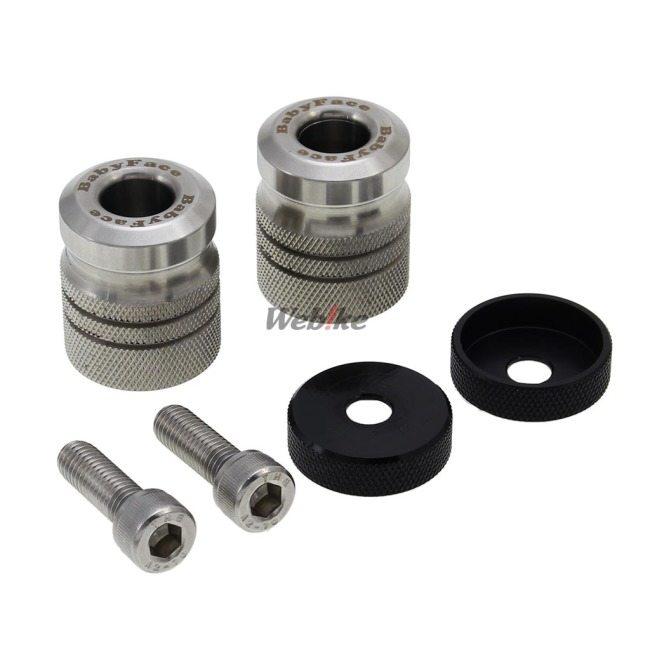 BABYFACE ベビーフェイス ハンドルバーエンド ロング カラー：ステンレス KAWASAKI カワサキ バーエンド ハンドル | babyface | 01