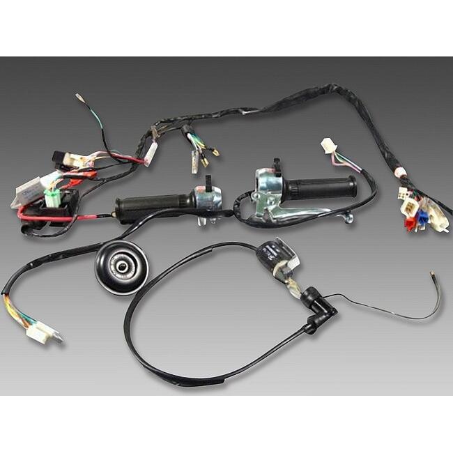 モンキー12Vメインハーネス 左右スイッチ 電 装フルセット モンキー ゴリラ ダックス カブ 12v ハーネスセット 4mini バイク