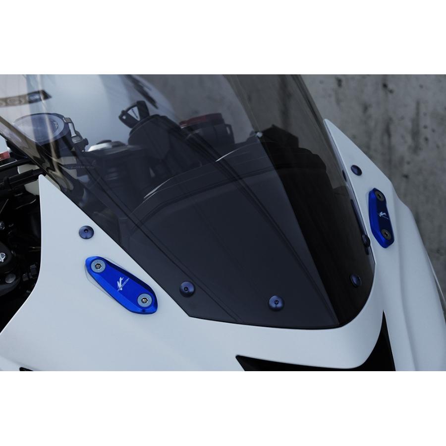Valter Moto Components バルターモトコンポーネンツ ブロックオフ カラー：ブルー YZF-R6 YAMAHA ヤマハ ミラーホールカバー ハンドル_2