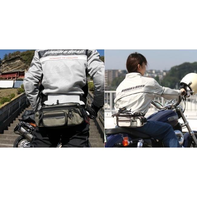 ROUGH＆ROAD ラフ＆ロード F-ラフウエストバッグ カラー：ブラック×レッド ウエストポーチ・ヒップバッグ バッグ | ラフ＆ロード | 09