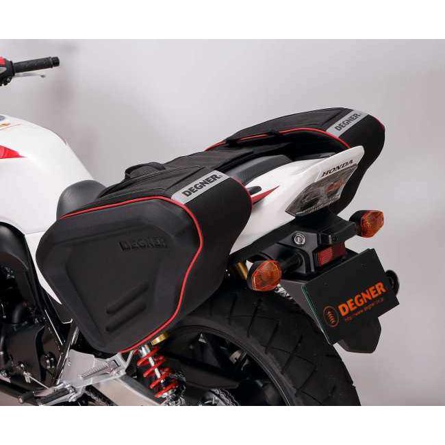 DEGNER デグナー スポーツダブルバッグ ブラック／ガンメタリックパイピング サイドバッグ 車体用バッグ・ケース | ブランド登録なし | 07