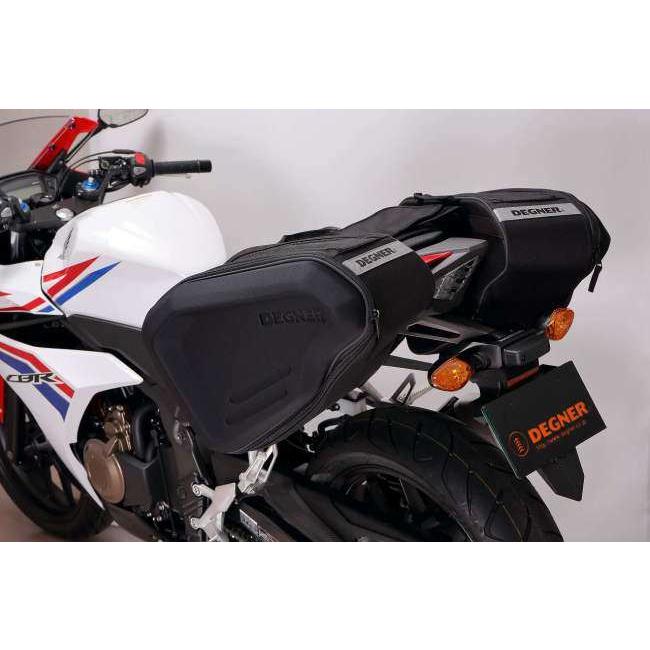 DEGNER デグナー スポーツダブルバッグ ブラック／ガンメタリックパイピング サイドバッグ 車体用バッグ・ケース | ブランド登録なし | 08