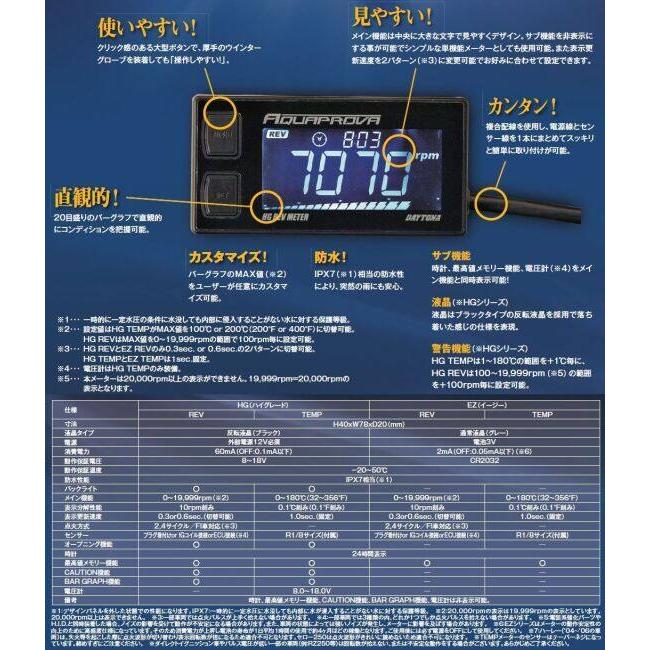 DAYTONA デイトナ AQUAPROVA 【アクアプローバ】 HG テンプメーター シグナスX  CBR650R E-clutch YAMAHA ヤマハ HONDA ホンダ 冷却関連 エンジン | DAYTONA（バイク用品） | 13