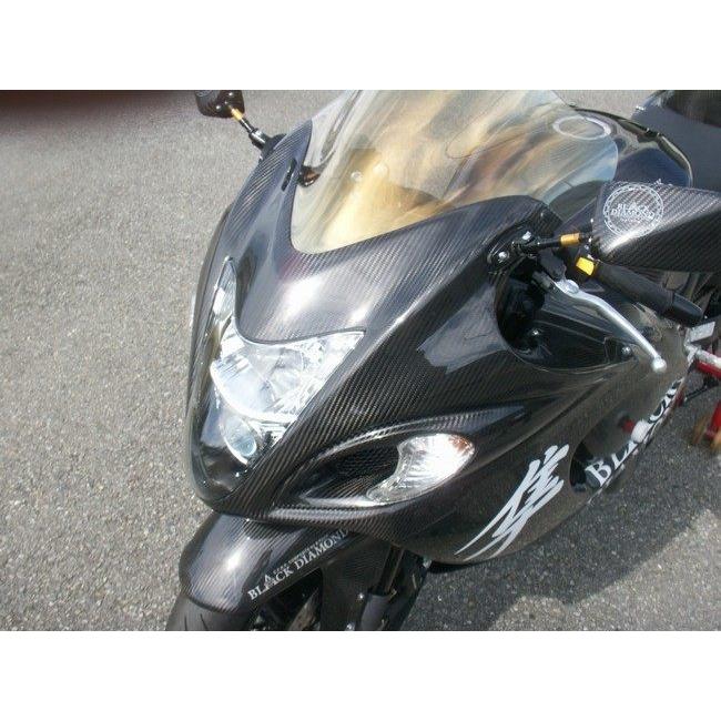 A-TECH - エーテック アッパーカウルスタンダード 原料品：平織炭素 GSX1300R 隼(隼) SUZUKI スズキ アッパーカウル・フロントカウル ボンネットかかわり合い 飾り付け