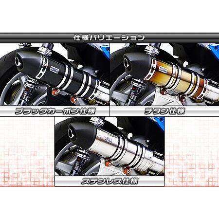 WirusWin ウイルズウィン アニバーサリーマフラー ユーロタイプ ボルトキャップカラー：ブラック / ビレットステーカラー：ブラック シグナスX YAMAHA ヤマハ_1