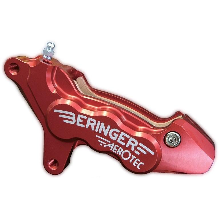 BERINGER レッド ブレーキキャリパー 6ポット左側 BERINGER（ベルリンガー） 6Pアキシャルキャリパー 27mm 90mm カラー