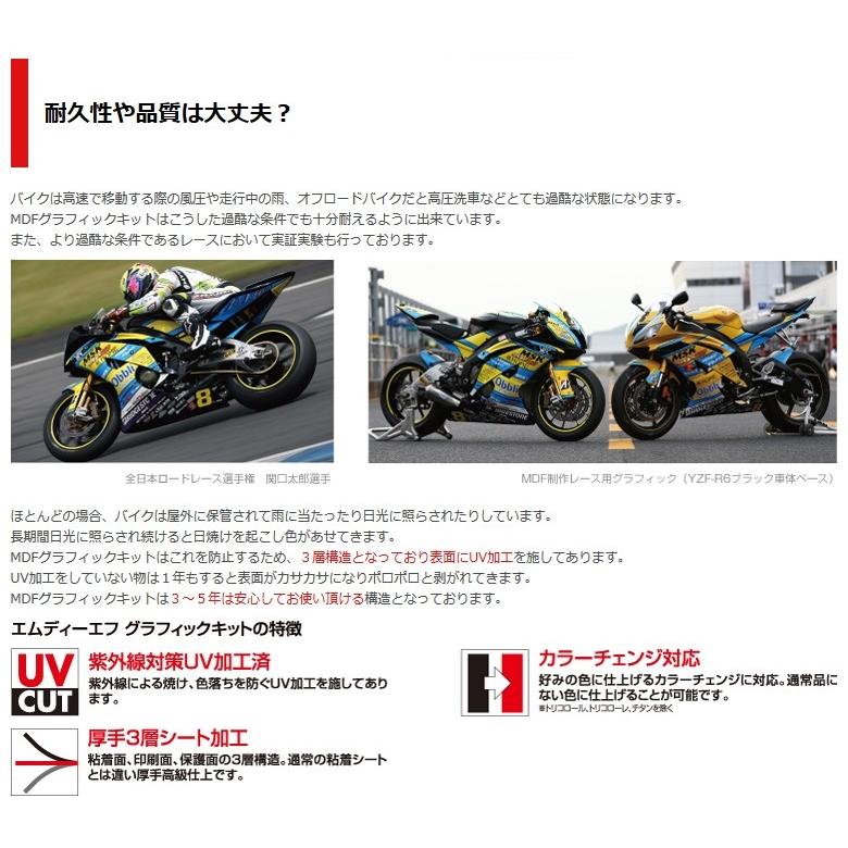 MDF MDF:エムディーエフ 車種別グラフィックデカールキット KSRアタッカ フロントフェンダー部分 KSR-2 KSR110 KSR50｜webike｜05