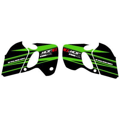 MDF エムディーエフ 車種別グラフィックデカールキット KSRアタッカ シュラウド部分、左右セット KSR-2 KSR110 KSR50 KAWASAKI カワサキ グラフィックキット | MDF