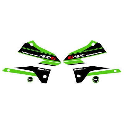 MDF エムディーエフ 車種別グラフィックデカールキット D-TRA Xアタッカ シュラウド部分、左右セット DトラッカーX KAWASAKI カワサキ グラフィックキット 外装 | MDF
