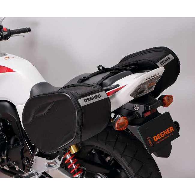 バイク部品　ディグナー　スポーツダブルバッグ　サイドバック　セット　レインカバー付　中古品 DEGNER（デグナー） スポーツダブルバッグ サイドバッグ 車体用バッグ