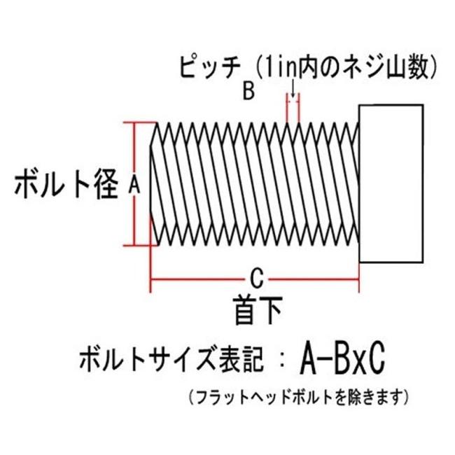 Neofactory ネオファクトリー ヘックスボルト 1/4-20×3/4インチ クローム｜webike｜02