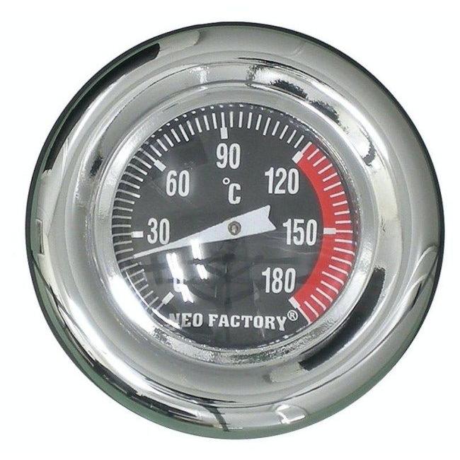 Neofactory ネオファクトリー 摂氏タイプ 油温計付オイルタンクキャップ  ブラック ソフテイル HARLEY-DAVIDSON ハーレーダビッドソン 油温計 冷却関連 | NEO FACTORY | 01