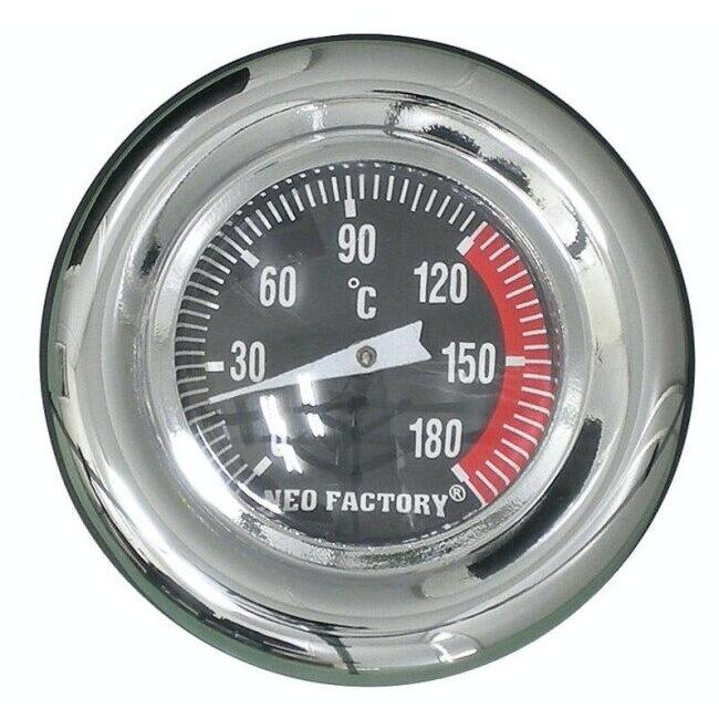 Neofactory ネオファクトリー 摂氏タイプ 油温計付オイルタンクキャップ  ブラック ソフテイル HARLEY-DAVIDSON ハーレーダビッドソン 油温計 冷却関連 | NEO FACTORY | 01