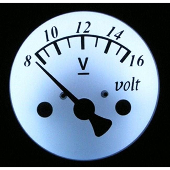 Neofactory ネオファクトリー 48mmボルテージメーター 白盤 ステンレス 汎用 HARLEY-DAVIDSON ハーレーダビッドソン 電気・電圧計 計測ツール | NEO FACTORY | 01