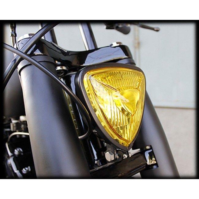 Neofactory ネオファクトリー トライアングルヘッドライトレンズ イエロー 汎用 HARLEY-DAVIDSON ハーレーダビッドソン ヘッドライト 灯火類 電装系 | NEO FACTORY | 01