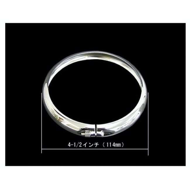 Neofactory ネオファクトリー 4-1/2インチ ヘッドライトリング クローム 汎用 HARLEY-DAVIDSON ハーレーダビッドソン ヘッドライト 灯火類 電装系 | NEO FACTORY | 01