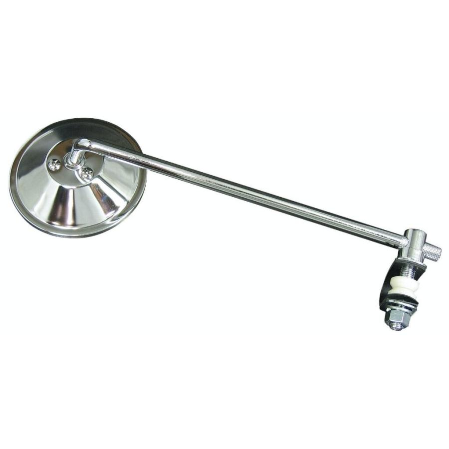 Neofactory ネオファクトリー 4インチ ロングステムラウンドミラー クランプ付き クローム 汎用 HARLEY-DAVIDSON ハーレーダビッドソン ミラー ハンドル | NEO FACTORY