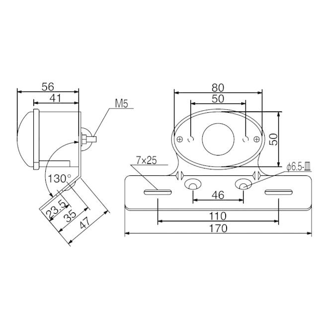 HURRICANE ハリケーン キャッツアイミニテールランプキット SR400 SR500 YAMAHA ヤマハ テールランプキット 灯火類 電装系 | HURRICANE | 01