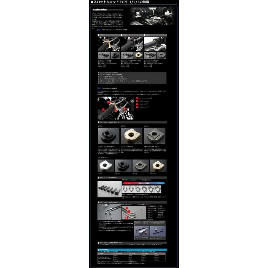 ACTIVE アクティブ 車種専用スロットルキット[TYPE-3] インナー巻取径：Φ42 / ホルダーカラー：ブラック Ninja250R ZX-10R KAWASAKI カワサキ ハンドル | ACTIVE（釣り） | 02