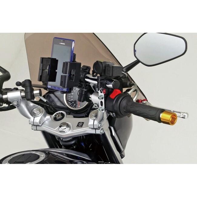 DAYTONA デイトナ マルチバーホルダー マスターシリンダークランプタイプ クローム KAWASAKI カワサキ HONDA ホンダ SUZUKI スズキ YAMAHA ヤマハ 電子機器類 | DAYTONA（バイク用品） | 01