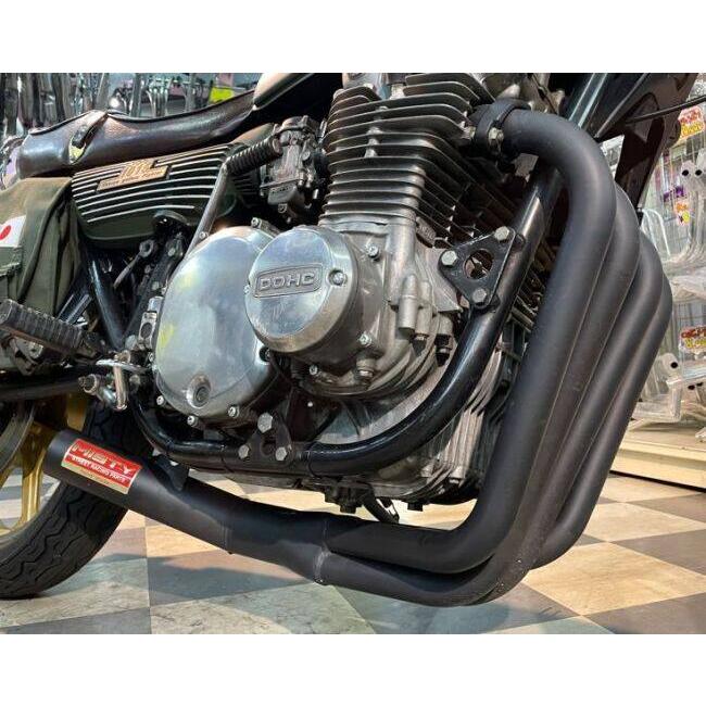 z1kz900ミスティーショート菅 ミスティ MISTY Z1/2 金太郎マフラー〈BK〉 Z1：Z2 KAWASAKI カワサキ