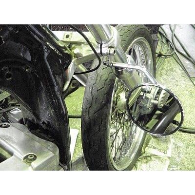 部品屋K&W フォーククランプミラーステー サイズ：4インチ グラス