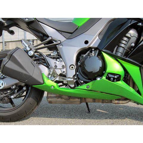 Ninja1000 マフラーアンダーカウル　a−tech ドライカーボン A-TECH（エーテック） マフラーアンダーカバー 素材：FRP／ブラック(FB