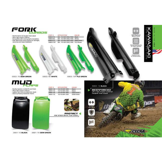 CYCRA サイクラ マッドフラップ KX250 F KX450 KAWASAKI カワサキ リアフェンダー フェンダー関連 外装 | CYCRA | 01