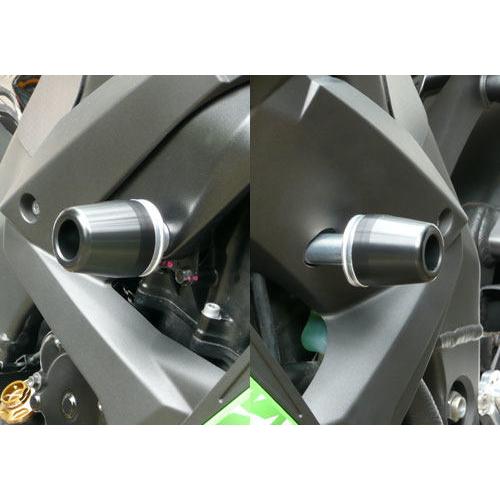 AGRAS アグラス レーシングスライダー ジュラコンカラー：ブラック (ロゴ有) ZX-10R KAWASAKI カワサキ エンジンスライダー・フレームスライダー フレーム | Agras