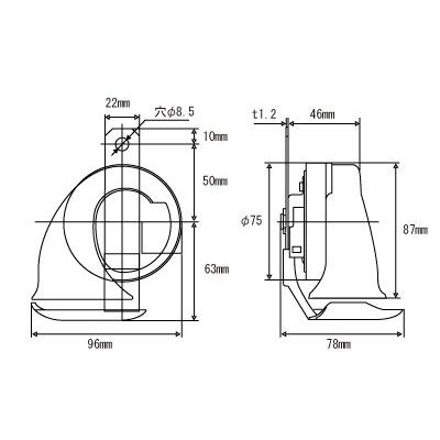 PIAA ピア スポーツホーン タイプ：右巻き／600Hz ホーン 電装系