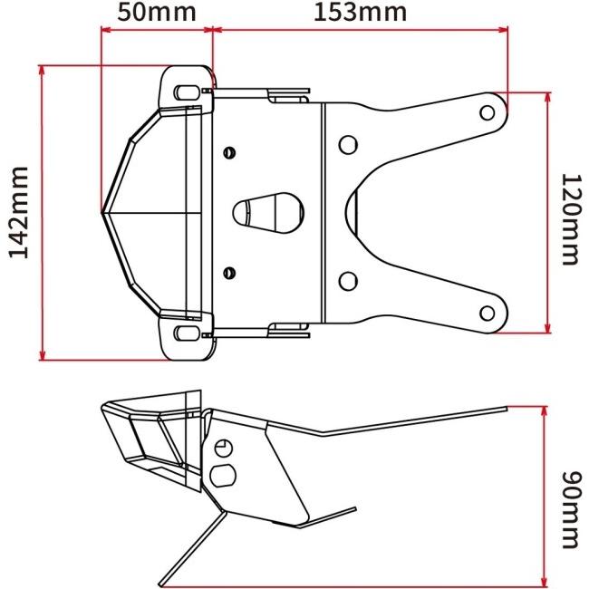 DRC ディーアールシー モトレッド エッジアルミホルダーキット カラー：スモークレンズ CRF250L HONDA ホンダ テールランプキット 灯火類 電装系 | DRC | 06